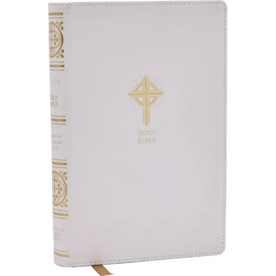 NRSVCE Sacraments of Initiation Catholic Bible, White Leathersoft