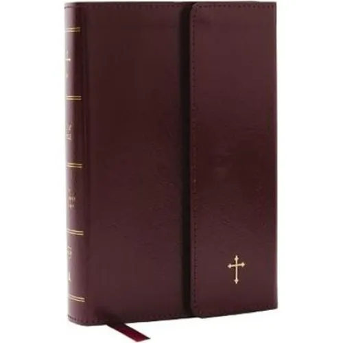 Thomas Nelson NKJV Compact Bible - Burgundy Leatherflex