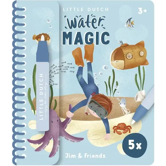 Magisk vandmalebog – Jim & Friends (Little Dutch)