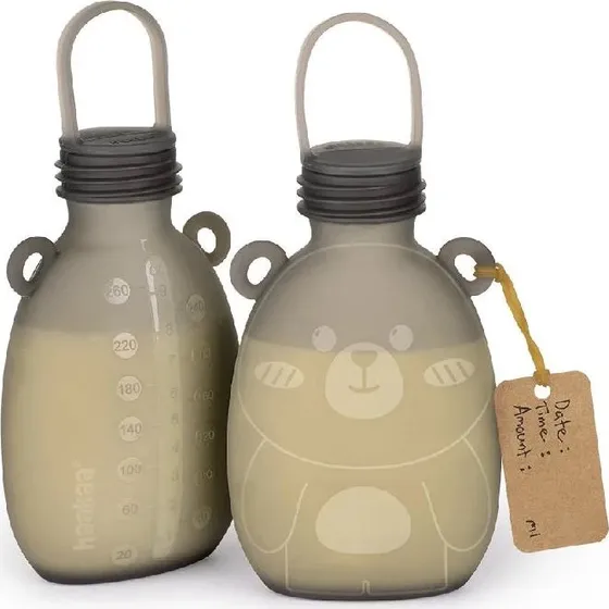 Haakaa Happii Bear Silikoneposer 2x260 ml