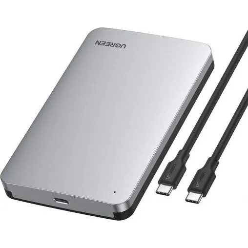 Ugreen 70499 HDD/SSD Kabinet - USB-C, 2.5/3.5", Grå
