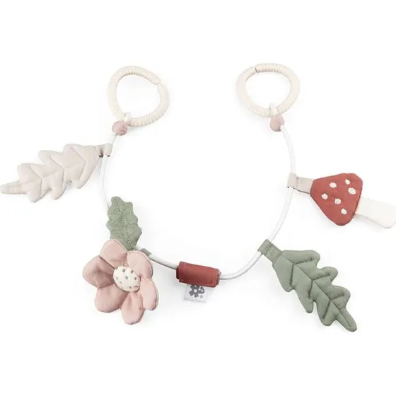 Sebra barnevognskæde - blad, svamp & blomst (økologisk)