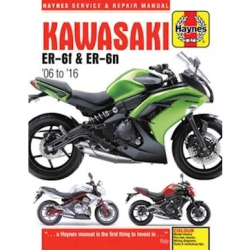 Haynes Reparationsmanual: Kawasaki ER-6f & ER-6n (06-16)