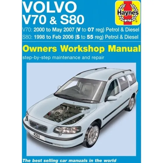Haynes Reparationsmanual: Volvo V70 & S80 (1998-2007) Petrol & Diesel