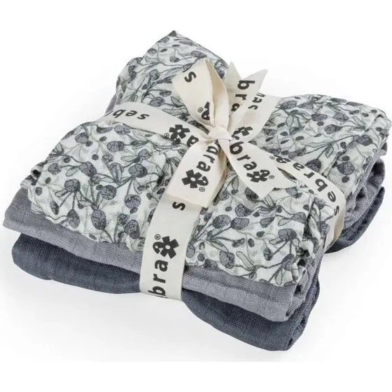 Sebra Stofbleer 3-pak – Blue Olive (Forest Lake Blue)