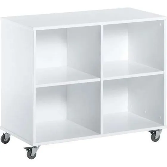 Hoppekids Rumdeler på Hjul Hvid – 4 Rum (62,5x69 cm)