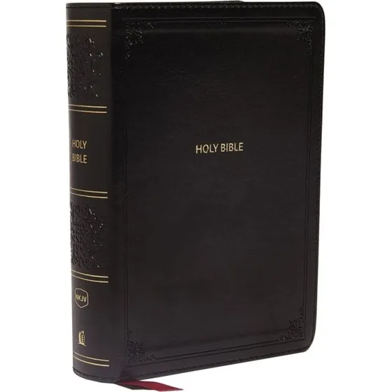 Thomas Nelson NKJV Compact Bible, Leathersoft, Black
