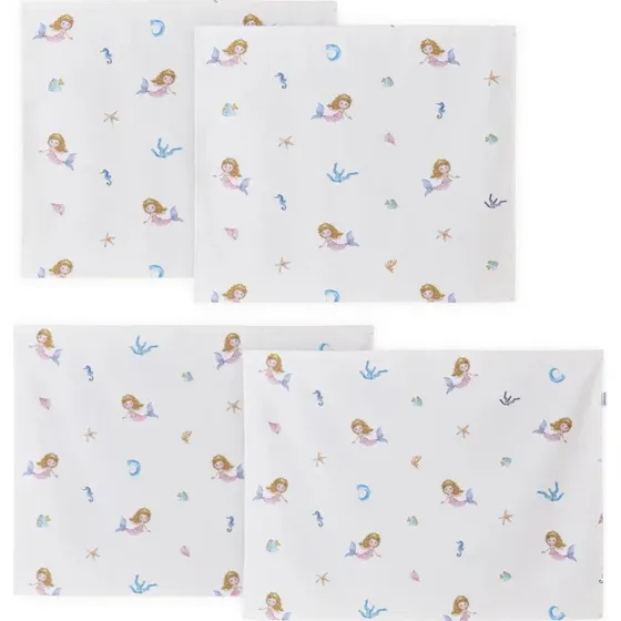 Hoppekids Mermaid forhæng til halvhøj seng 70x160 cm - Beige