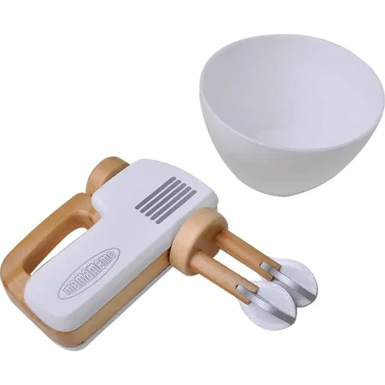 MaMaMeMo Håndmixer i træ med skål