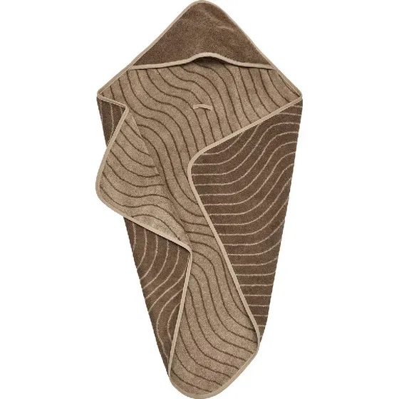 Leander Hættehåndklæde Hoodie Woodland - Økologisk Mocca