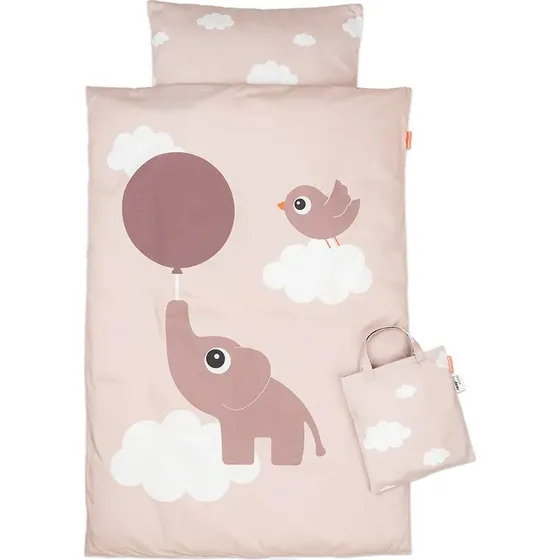 Done by Deer Elphee Baby sengetøj - Pudder (Øko bomuld)