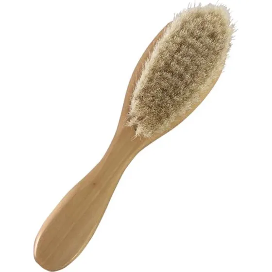 Oopsy babyhårbørste i lotustræ med naturlige gedehår