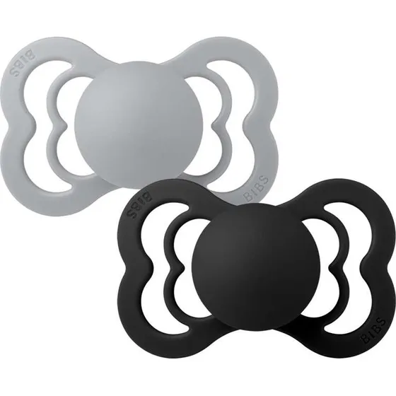BIBS Supreme Symmetrisk Sut 2-pak Str. 2 (6+ mdr) - Silikone