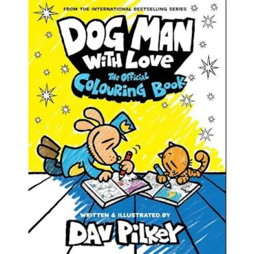 Dav Pilkey: Dog Man With Love - Officiel farvelægningsbog