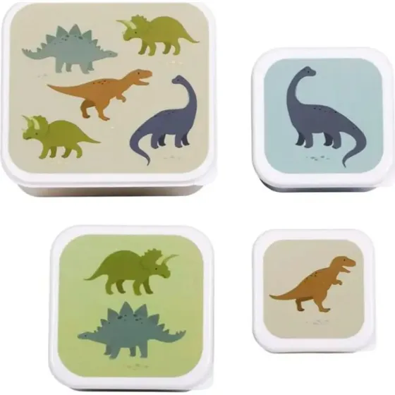 A Little Lovely Company Snackboksæt 4 dele - Dino