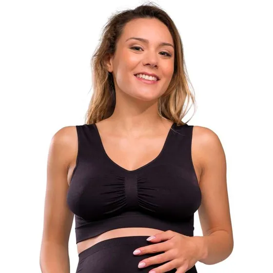 Carriwell Sømløs Graviditets-BH – Sort