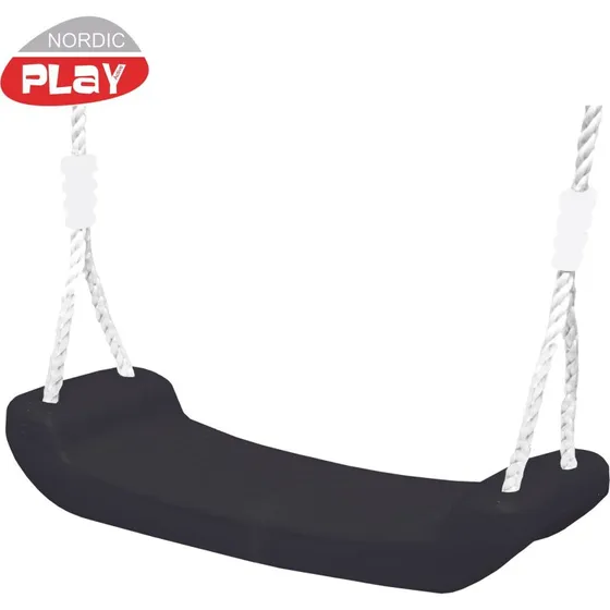 NORDIC PLAY gyngesæde sort med justerbart reb