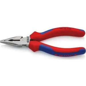 Knipex 0822145 Spids kombitang 145 mm, rød/blå