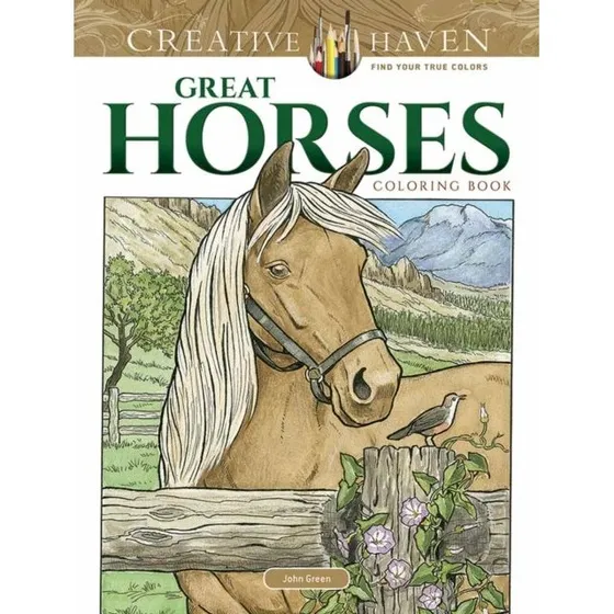 Creative Haven Great Horses Coloring Book