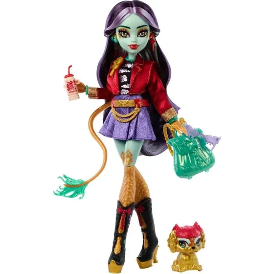 Monster High Jinafire Long dukke med kæledyr