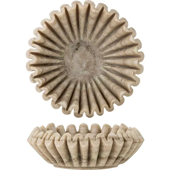 Bloomingville Harmonia Skål, Natur Marmor, Ø17,5 x H6 cm