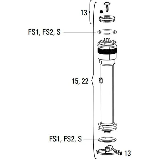 RockShox TurnKey dæmperenhed til remote (17 mm kabeltræk)