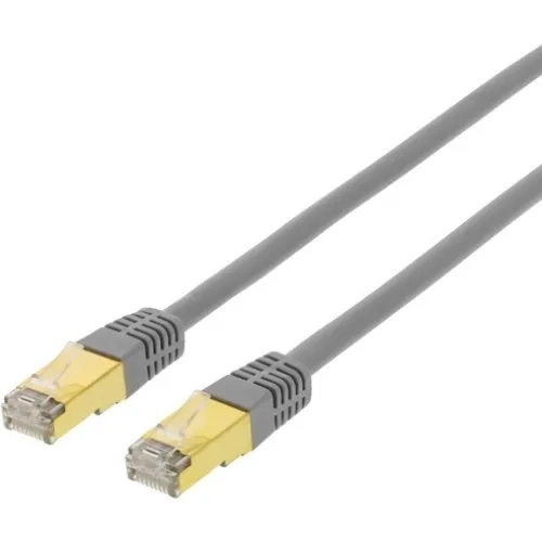 DELTACO S/FTP Cat7 Patchkabel, 2m, LSZH, Grå