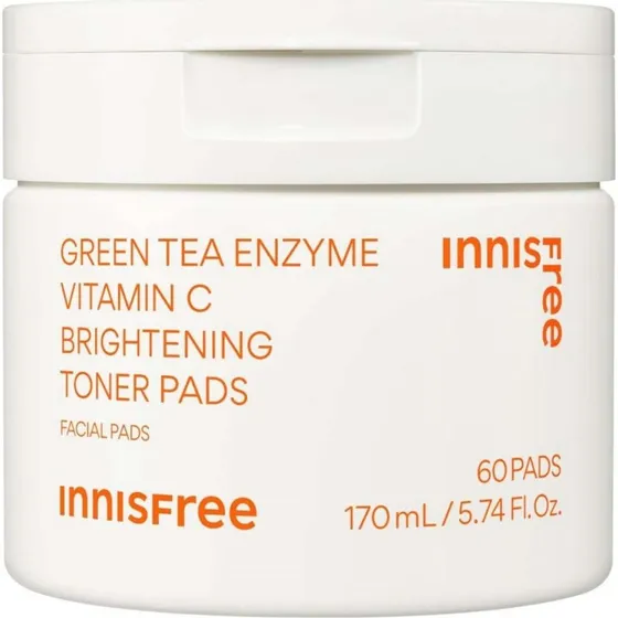 Innisfree Vita C Brightening Toner Pads med Grøn Te - 60 stk