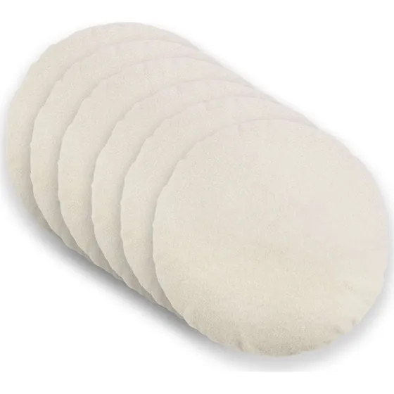 vidaXL HEERLEN Pudebetræk 6 stk. Ø 40 cm Cremefarvet Bouclé