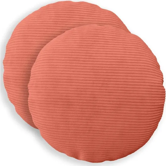 vidaXL HEERLEN Pudebetræk 2 stk. Rød Orange 40 cm Cordfløjl