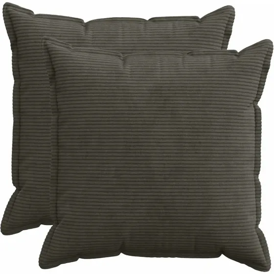 vidaXL HOUTEN Pudebetræk 2 stk. Antracit 80x80 cm Cordfløjl