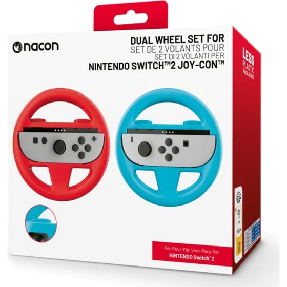 NACON Wheel Duo Pack – 2 rat til Joy‑Con (rød & blå)