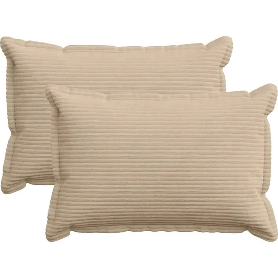vidaXL HOUTEN Pudebetræk 2 stk. Gråbrun Cordfløjl 50x75 cm