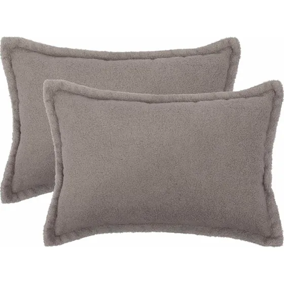 vidaXL HOUTEN Pudebetræk 2 stk. Lysegrå Bouclé 50 x 70 cm