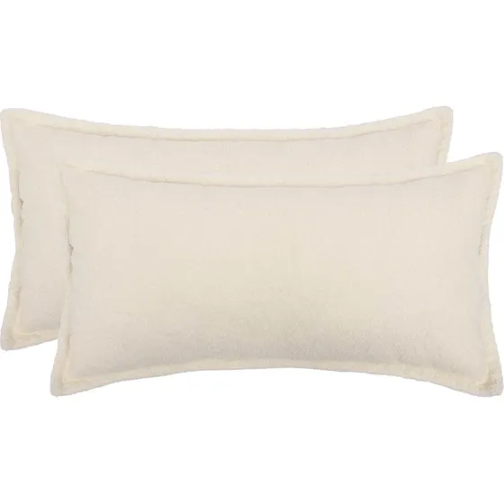 vidaXL HOUTEN Pudebetræk 2 stk. Cremefarvet Bouclé 40x70 cm