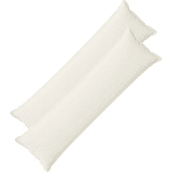 vidaXL HOUTEN Pudebetræk 2 stk. Cremefarvet Cordfløjl 40x145 cm