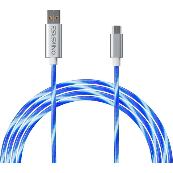 Oniverse 2 m Micro-USB kabel med LED – Hurtig opladning