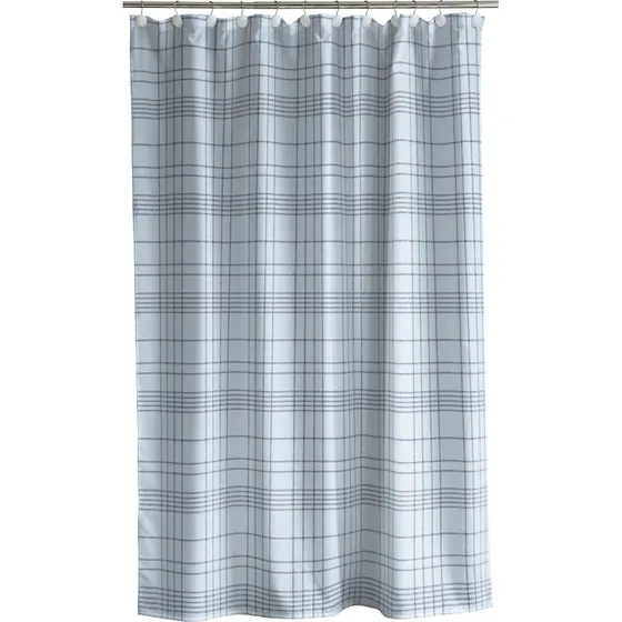Södahl Tartan badeforhæng 180x200 cm – blå