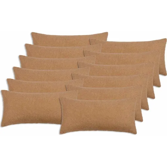 vidaXL HEERLEN Pudebetræk 12 stk. Beige Bouclé 40x80 cm