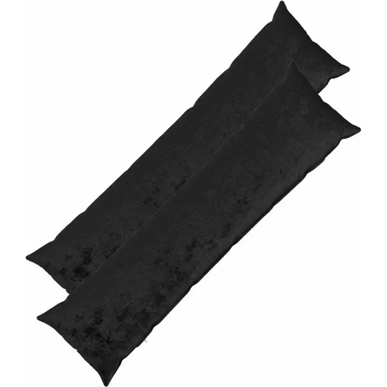 vidaXL Pudebetræk HEERLEN Sort 2 stk. 40 x 145 cm Flannel