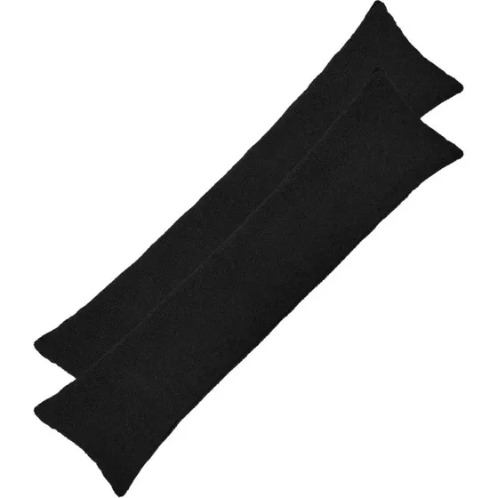 vidaXL HEERLEN Pudebetræk 2 stk. Sort Bouclé 40 x 145 cm