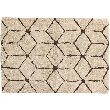 Petrus tæppe 60x90 cm - Mørkebrun/Ivory