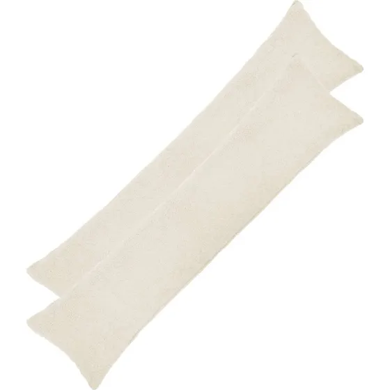 vidaXL HEERLEN Pudebetræk 2 stk. Cremefarvet Bouclé 40x145 cm