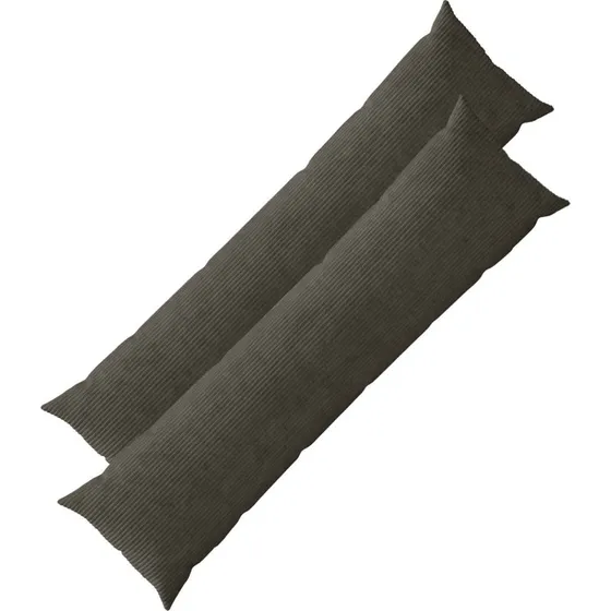 vidaXL HEERLEN Pudebetræk 2 stk. Antracit 40x145 cm Cordfløjl