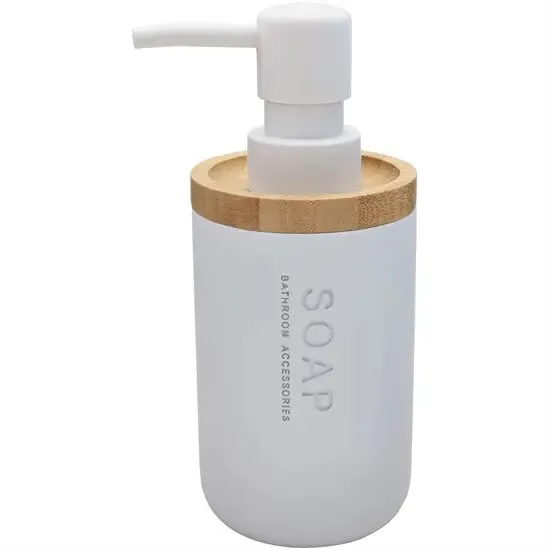 Habo Sæbedispenser Nature/Hvid Ø6,5 x H16 cm