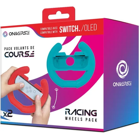 Oniverse 2-pak Racing-rat Holder til Nintendo Switch – Blå/Rød