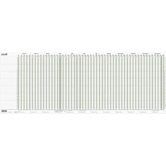 Mayland Projekt Planner grøn 2028 (80 x 30 cm)