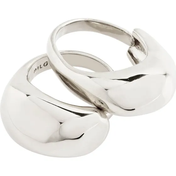 Pilgrim Harrison Rings 2-in-1 Set - Sølvbelagte & Justerbare