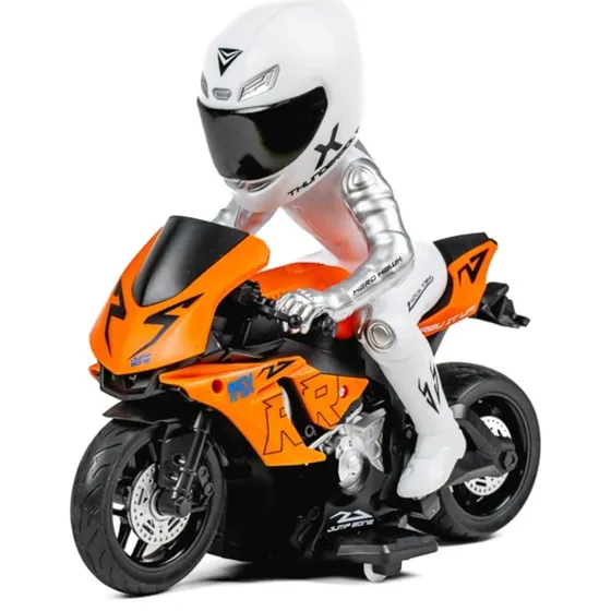 Tec-Toys Thunder Riders RC Motorcykel med lys - Orange 1:10