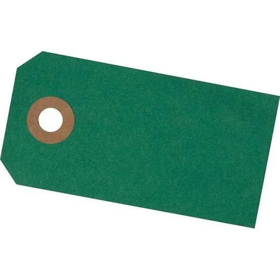 Manilla Mærker Grøn 40 x 80 mm - 10 stk.